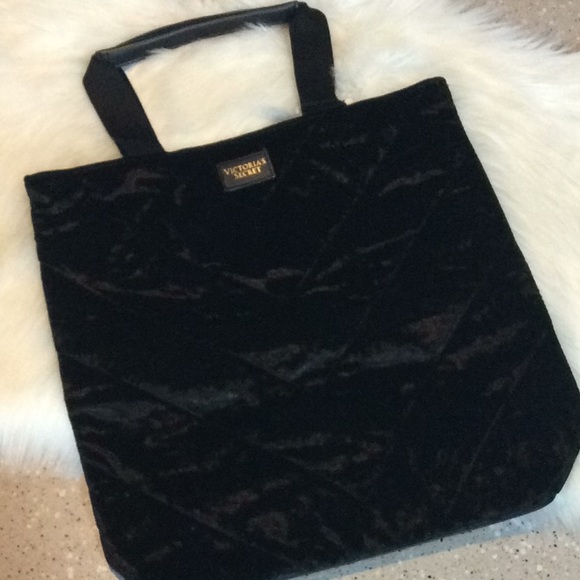 victoria secret velvet tote bag